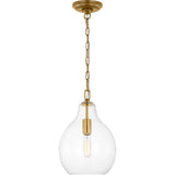 Magnus Pendant — 10", Clear, Burnished Brass
