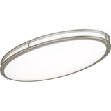 Mahone Oval Flushmount — Painted Brushed Nickel