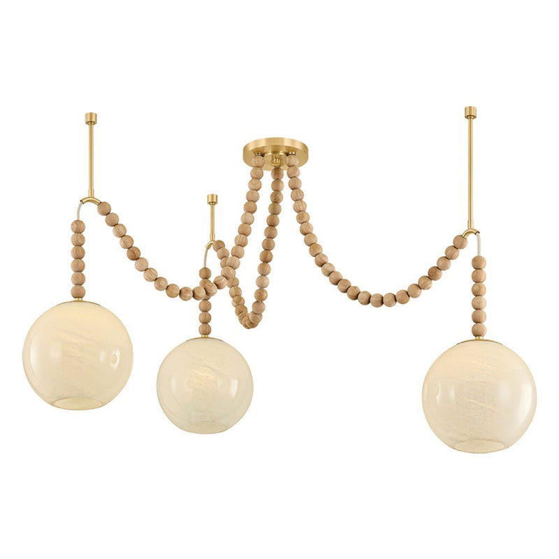 Makena Chandelier - Aged Brass