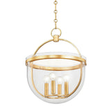 Malloy Lantern - 15.5 Inch - Vintage Gold Leaf by Hudson Valley