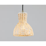 Malta Rattan Pendant - Polished Brass