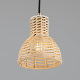 Malta Rattan Pendant - Satin Brass