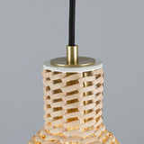 Malta Rattan Pendant - Satin Brass