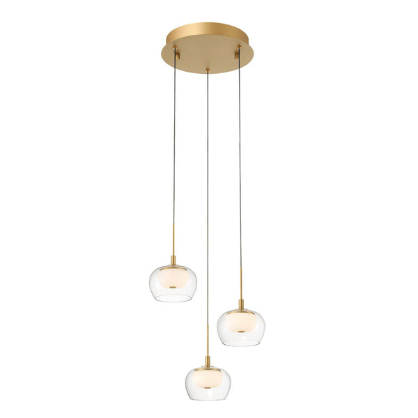 Manarola 3 Light Suspension Painted Antique Brass By Lib And Co