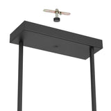 Manhattan 48-inch 12-Light Matte Black LED Chandelier with Rotating Arms