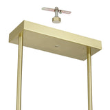 Manhattan 48-inch 12-light Brushed Gold LED Linear Chandelier