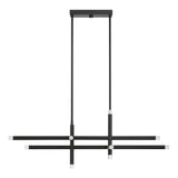 Manhattan 48-inch 12-light Matte Black LED Linear Chandelier