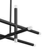 Manhattan 48-inch 12-light Matte Black LED Linear Chandelier