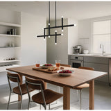Manhattan 48-inch 12-light Matte Black LED Linear Chandelier