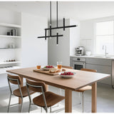 Manhattan 48-inch 12-light Matte Black LED Linear Chandelier