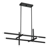 Manhattan 48-inch 12-light Matte Black LED Linear Chandelier