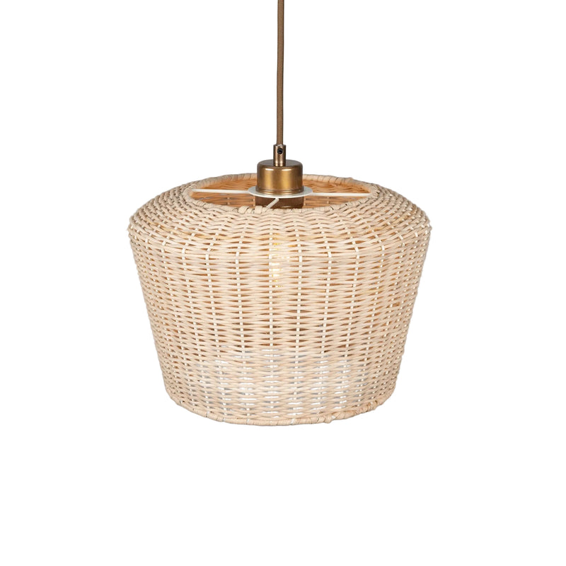 Manila Rattan Pendant - Antique Brass