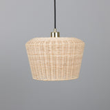 Manila Rattan Pendant - Polished Brass