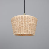 Manila Rattan Pendant - Polished Brass