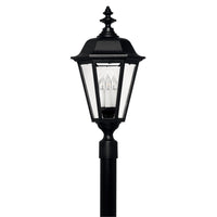 Manor House Large Post Mount Lantern - Black - by Hinkley