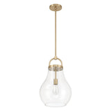 Mansfield 12-inch 1-light Champagne Gold Pendant Light with Clear Glass Shade