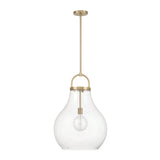 Mansfield 18-inch 1-light Champagne Gold Pendant Light with Clear Glass Shade
