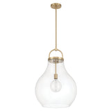 Mansfield 18-inch 1-light Champagne Gold Pendant Light with Clear Glass Shade