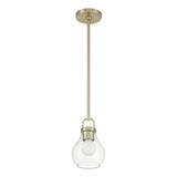 Mansfield 6-inch 1-light Champagne Gold Pendant Light with Clear Glass Shade