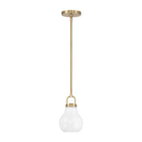 Mansfield 6-inch 1-light Champagne Gold Pendant Light with Opal Glass Shade