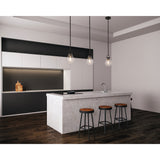 Mansfield 6-inch 1-light Matte Black Pendant Light with Clear Glass Shade
