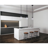 Mansfield 6-inch 1-light Matte Black Pendant Light with Clear Glass Shade
