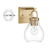 Mansfield 6-inch 1-light Champagne Gold Vanity Light with Clear Glass Shade