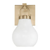 Mansfield 6-inch 1-light Champagne Gold Vanity Light with Opal Glass Shade