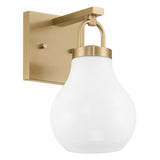 Mansfield 6-inch 1-light Champagne Gold Vanity Light with Opal Glass Shade