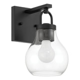Mansfield 6-inch 1-light Matte Black Vanity Light with Clear Glass Shade