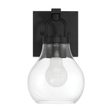 Mansfield 6-inch 1-light Matte Black Vanity Light with Clear Glass Shade