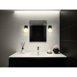Mansfield 6-inch 1-light Matte Black Vanity Light with Opal Glass Shade