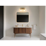 Mansfield 16-inch 2-light Champagne Gold Vanity Light with Clear Glass Shades