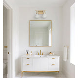 Mansfield 16-inch 2-light Champagne Gold Vanity Light with Opal Glass Shades