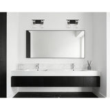 Mansfield 16-inch 2-light Matte Black Vanity Light with Clear Glass Shades