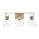 Mansfield 24-inch 3-light Champagne Gold Vanity Light with Clear Glass Shades