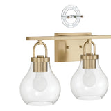 Mansfield 24-inch 3-light Champagne Gold Vanity Light with Clear Glass Shades
