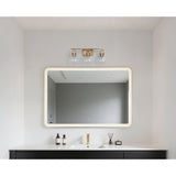 Mansfield 24-inch 3-light Champagne Gold Vanity Light with Clear Glass Shades