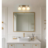 Mansfield 24-inch 3-light Champagne Gold Vanity Light with Opal Glass Shades