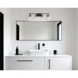 Mansfield 34-inch 4-light Matte Black Vanity Light with Clear Glass Shades