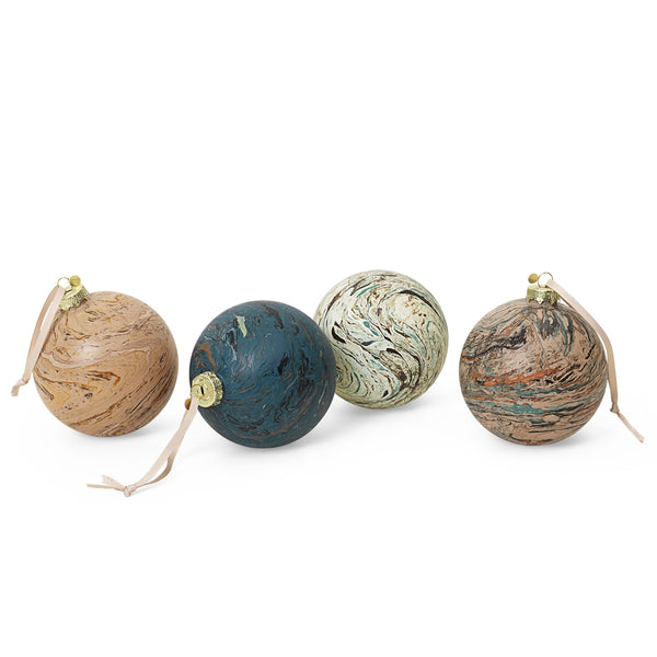 Marble Baubles – L- Set of 4 By Ferm Living