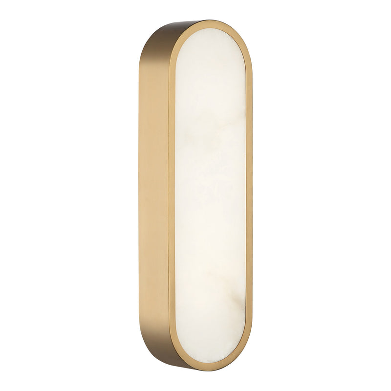 Marblestone Wall Sconce 16 Inch Aged Gold Brass