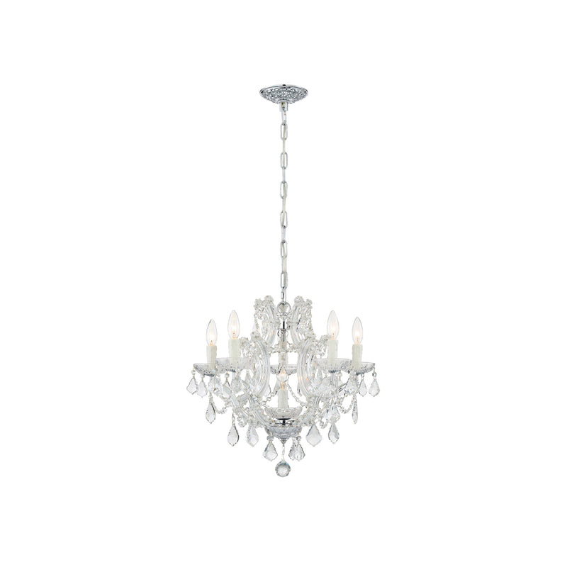 Maria Theresa Crystal Chandelier 20'' Polished Chrome