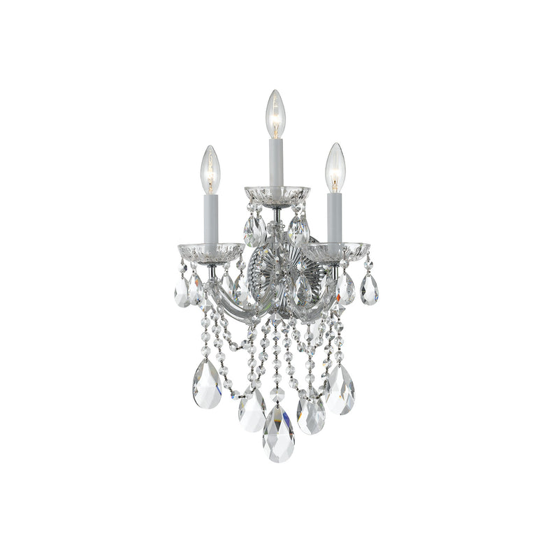 Maria Theresa Sconce 11" Polished Chrome