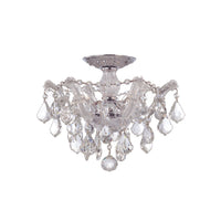 Maria Theresa Semi Flush Mount 13.5" Polished Chrome
