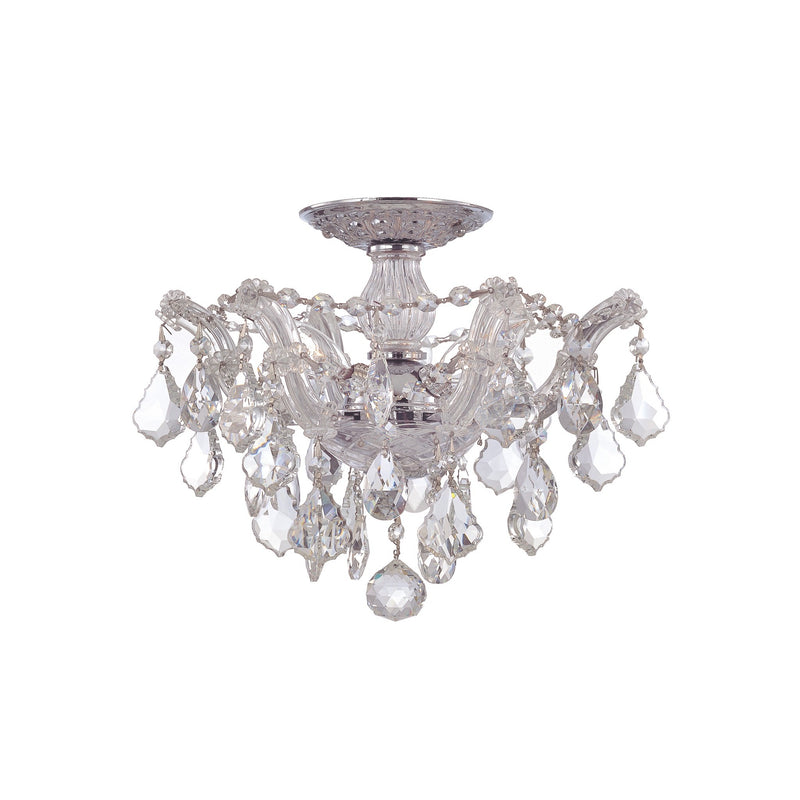 Maria Theresa Semi Flush Mount 13.5" Polished Chrome