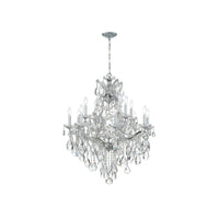 Maria Theresa Two-Tier Crystal Chandelier 28'' Polished Chrome
