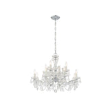 Maria Theresa Two-Tier Crystal Chandelier 29'' Polished Chrome