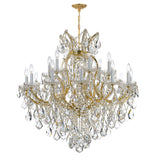 Maria Theresa Two-Tier Crystal Chandelier 38'' Gold