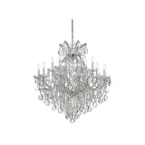 Maria Theresa Two-Tier Crystal Chandelier 38'' Polished Chrome